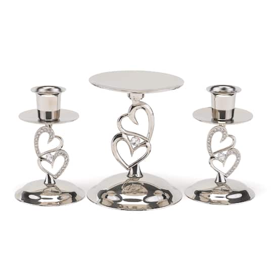Hortense B. Hewitt Co. Sparkling Love Candle Stand Set